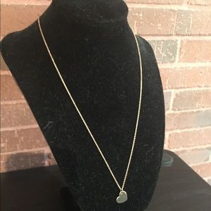 Wren Rose Gold Heart Pendant w Black Sapphire NWT